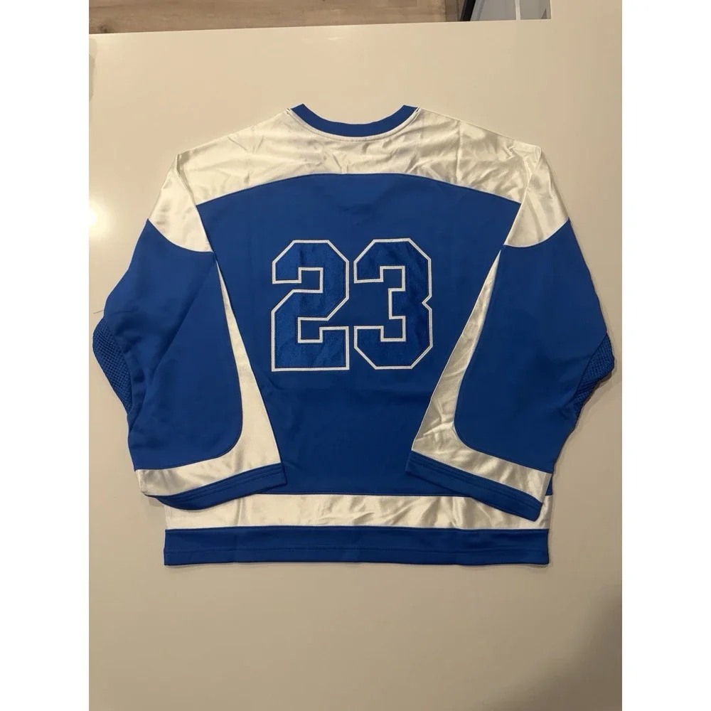 Jordan Brooklyn Oversized Hockey Jersey Sport Blue Sail HV0109-459 Mens M